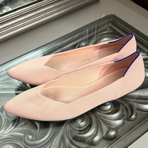 Rothy's 11 Women’s The Point Blush Pink Women's Flats Tortoiseshell Bottoms